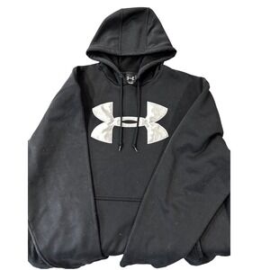 Under Armour unisex Rival Fleece Hoodie Black LARGE Pullover Athletic Sweatshirt